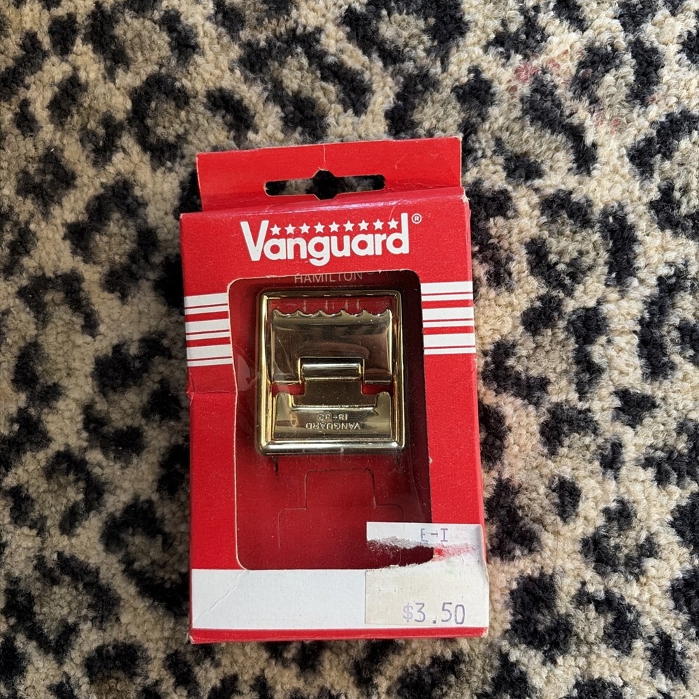 Vanguard E-1‎ Military Rank Insignia Hamilton Gold Plated USA Belt Buckle